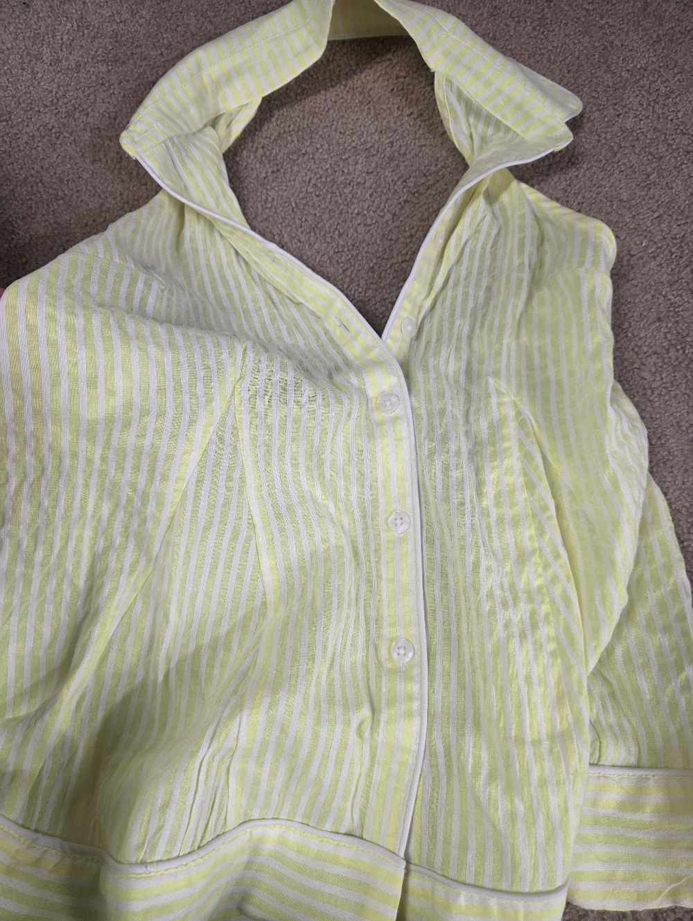 XSP By Anthropologie Button-Front Halter Swing Blouse NWT - Picture 4 of 5